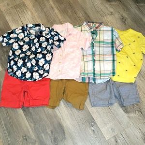 7 piece boys summer or vacation outfit set Gap and Old Navy